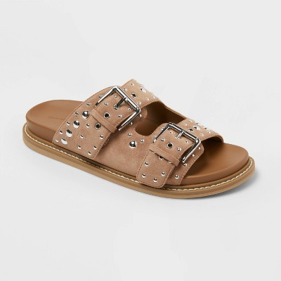 Women’s Hayes Sandals with Memory Foam Insole - Universal Thread™ Beige 5.5 | Target