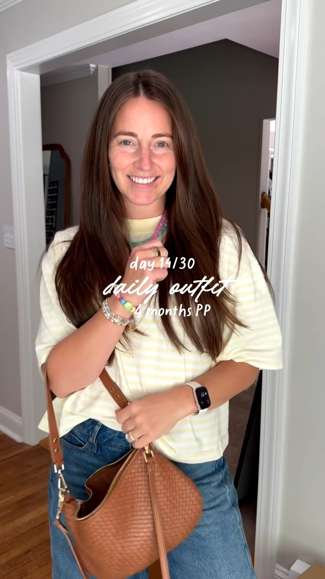 Daily outfit 14!!! This striped tee is pricey but GOOOOD 

size 27 in jeans
Size small in shirt
True size in shoes 

Necklaces are on sale!! 

#LTKootd #LTKmomlife