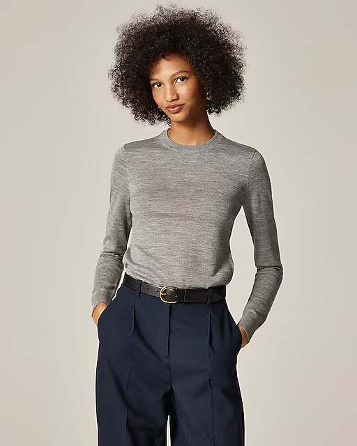 Carolyn fitted crewneck sweater in merino wool | J. Crew US