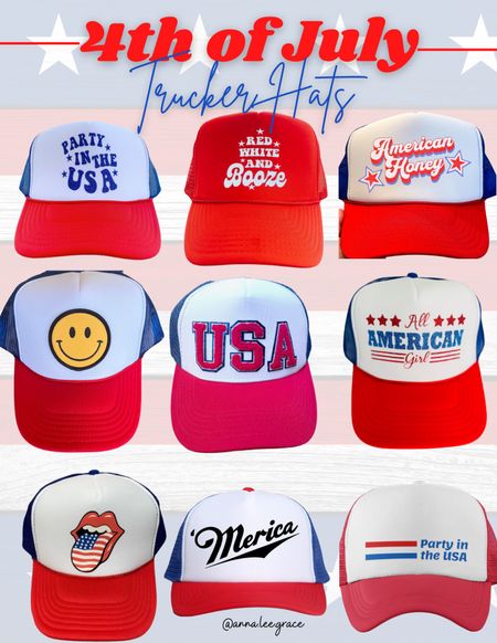 4th of July trucker hats! All from Etsy! 

#LTKSaleAlert #LTKStyleTip #LTKFindsUnder50