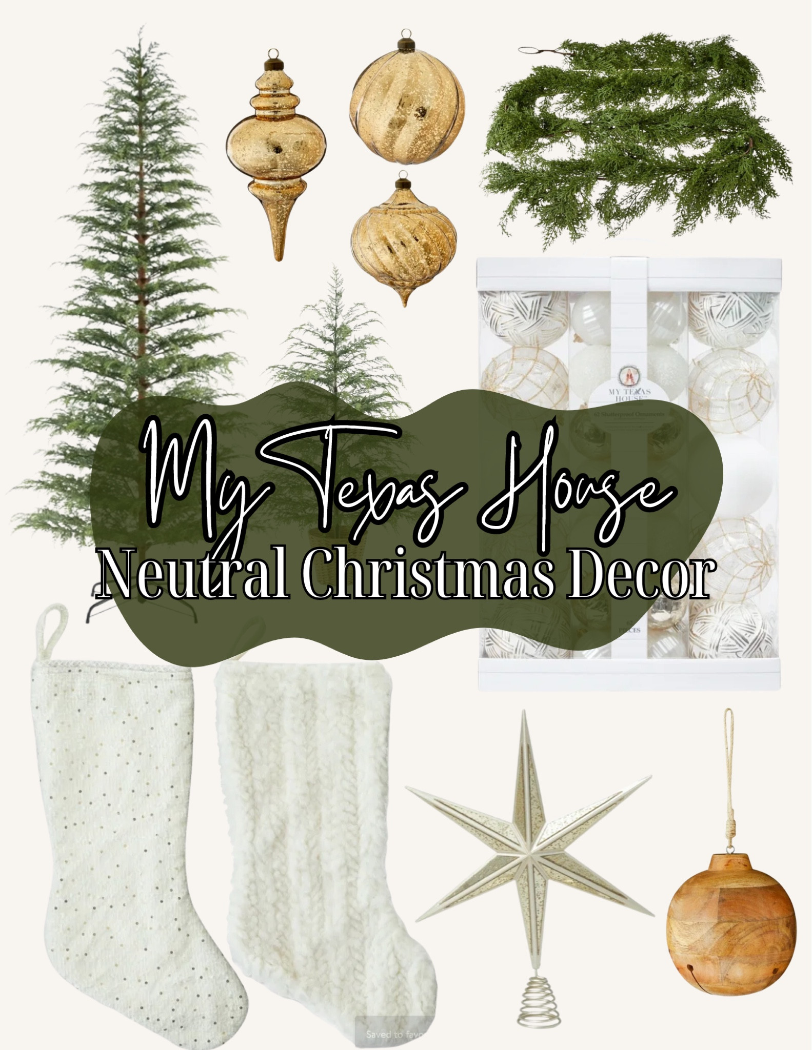 Bring timeless elegance to your holiday decor with these neutral Christmas pieces from My Texas House. Perfect for creating a cozy and classic vibe! 🌲✨ #NeutralChristmasDecor #HolidayVibes #ChristmasHome #MyTexasHouse #HolidayDecor #TimelessStyle #LTKHoliday #LTKHome #HolidayInspo #ChristmasAesthetic

#LTKSeasonal #LTKHome #LTKFindsUnder100