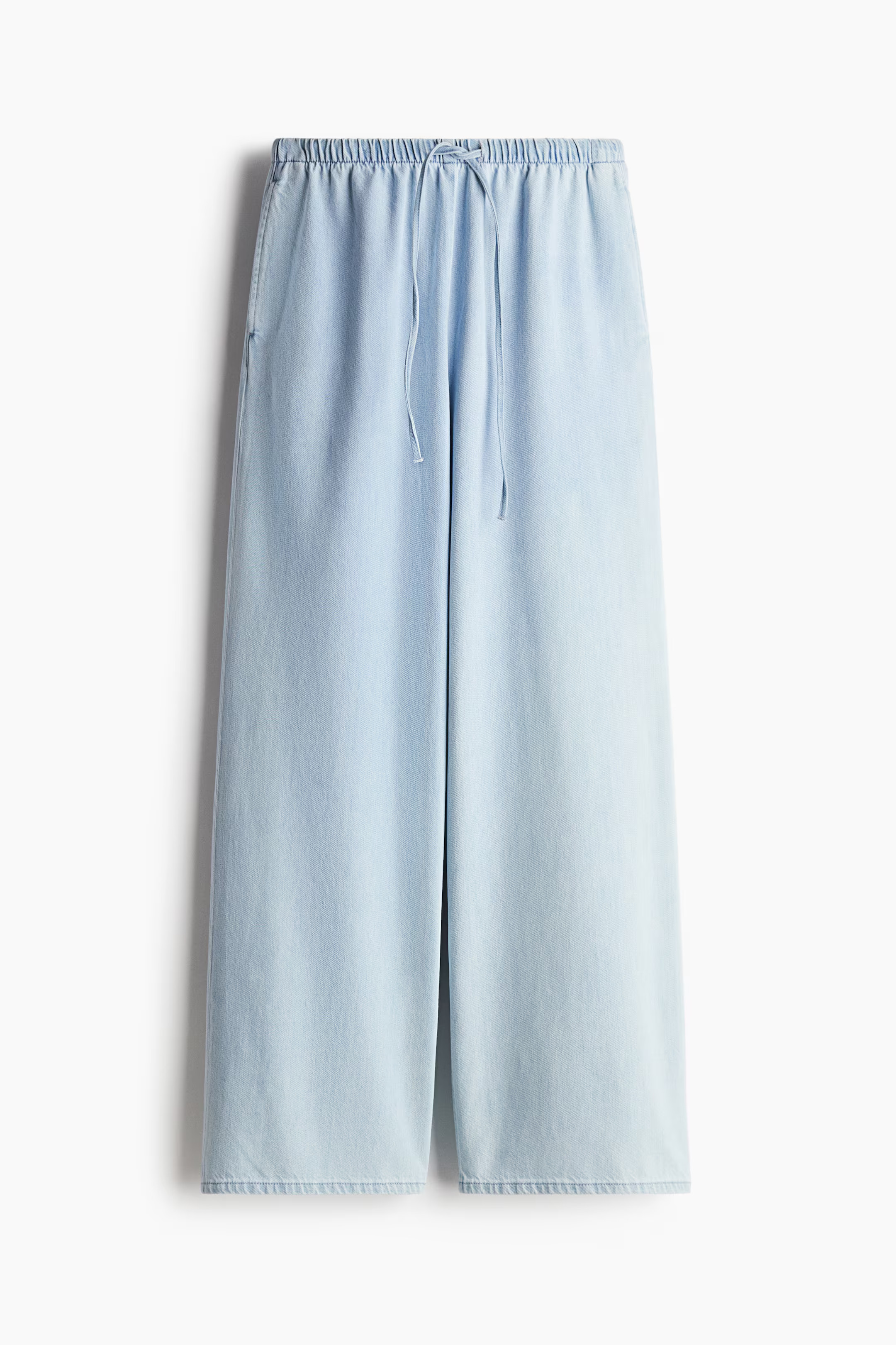 Feather Soft Denim drawstring trousers - Light denim blue - Ladies | H&M GB | H&M (UK, MY, IN, SG, PH, TW, HK)