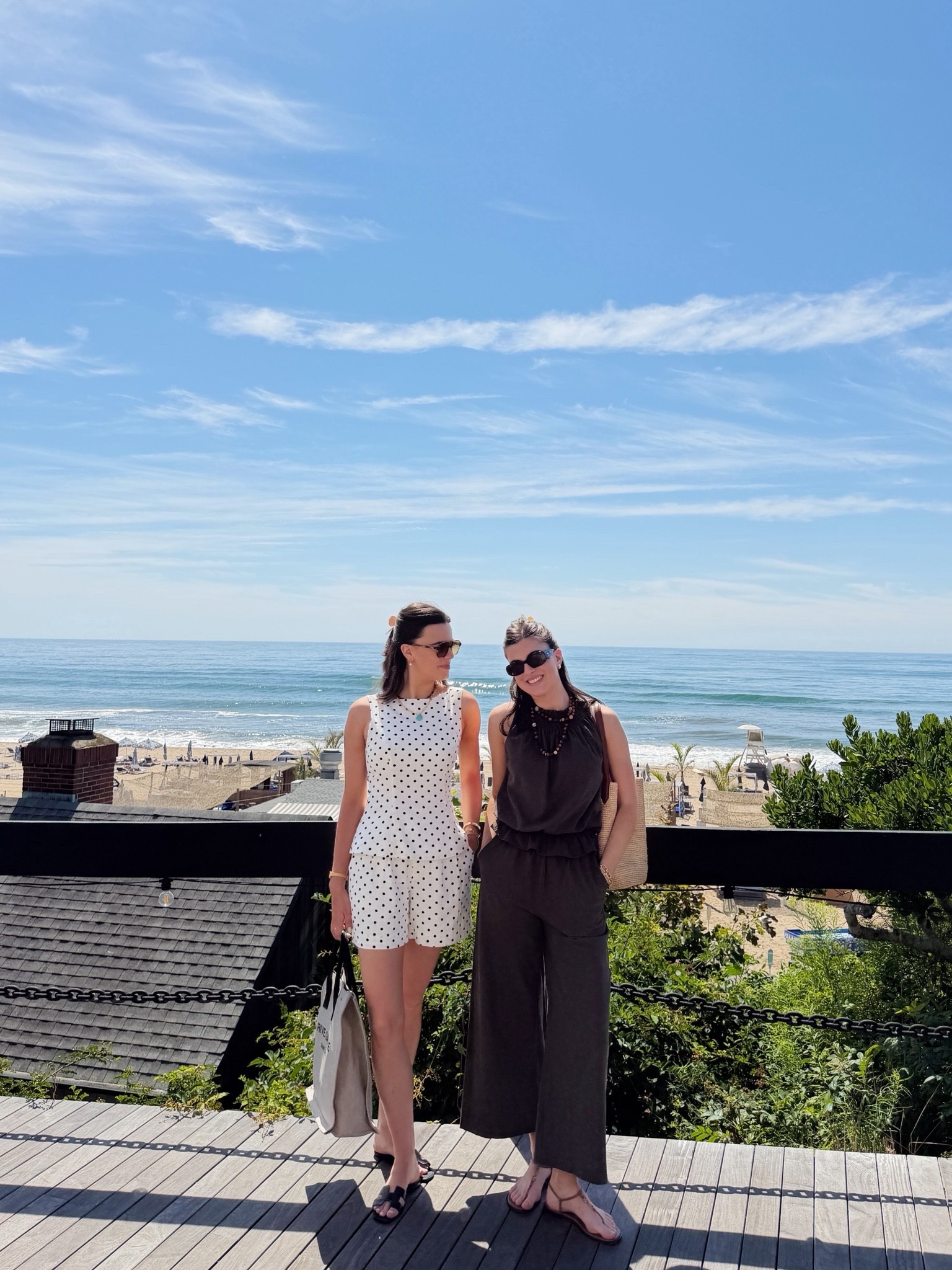 Sister outfits in the Hamptons! My polka set is no longer available but Elizabeth’s olive green set is a great transition into fall look from Amazon!