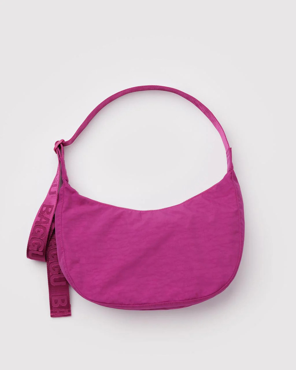 Medium Nylon Crescent Bag w/ Key Leash - Deep Fuchsia | ban.do
