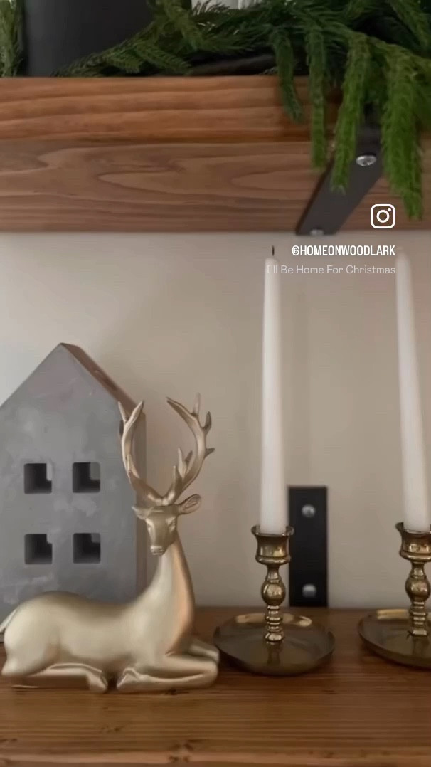 Beautiful vintage brass candlestick holders paired ethos gold reindeer.  

#LTKWatchNow #LTKHome #LTKHoliday