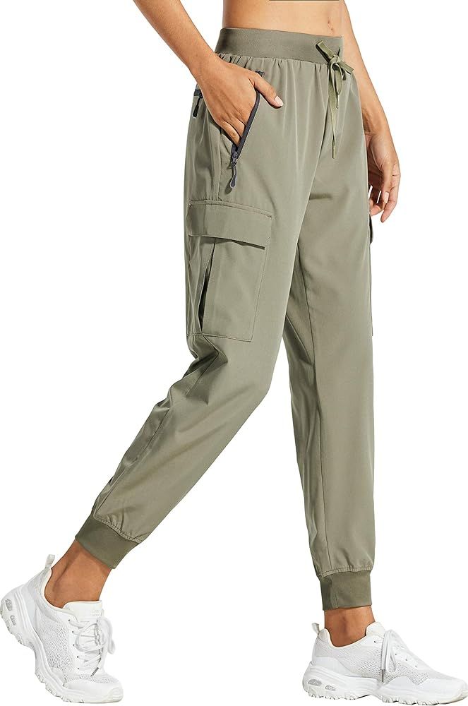 Amazon.com: Libin Women's Cargo Joggers Lightweight Quick Dry Hiking Pants Athletic Workout Loung... | Amazon (US)