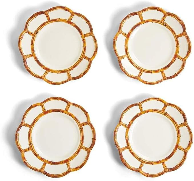 Two's Company Set of 4 Bamboo Touch Accent Plate | Amazon (US)