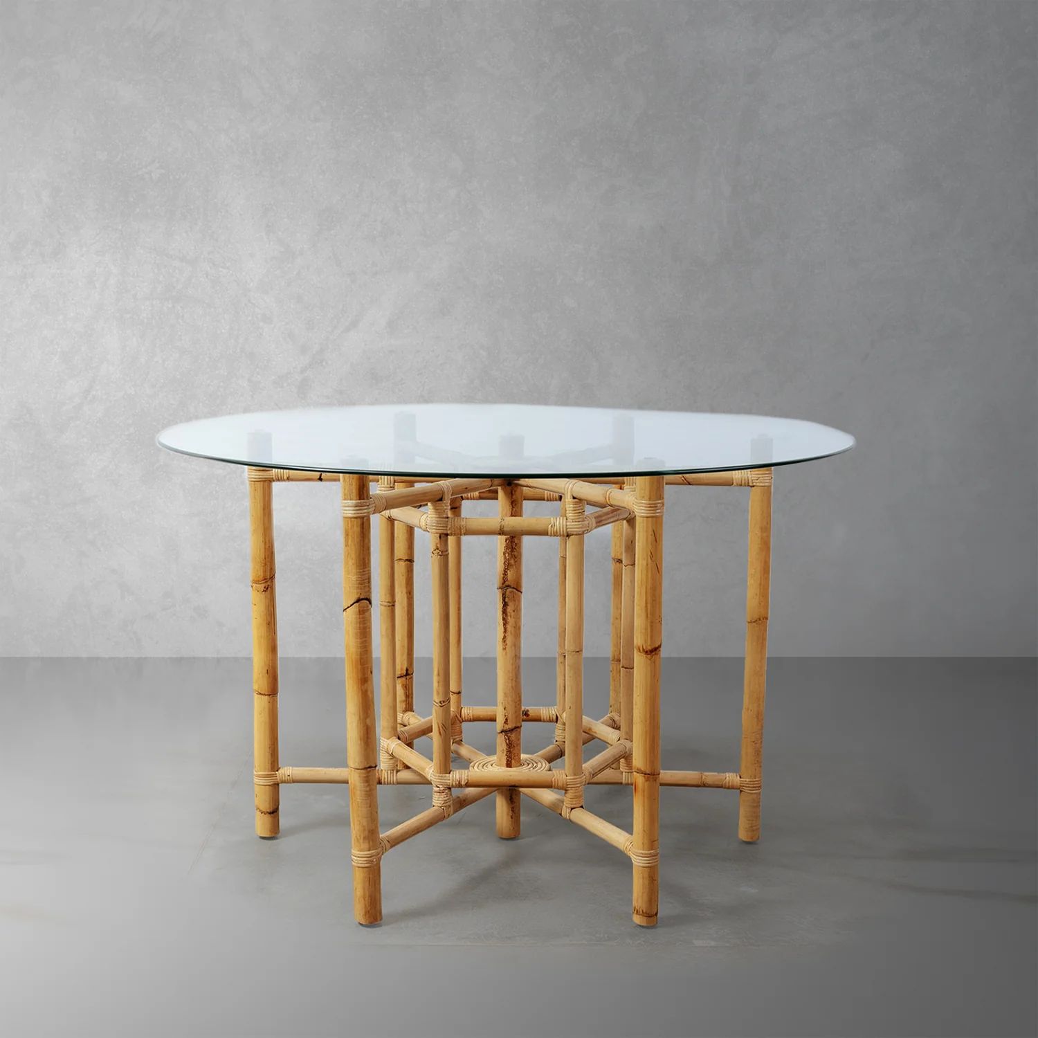 Keyan Rattan Dining Table Base (Top not included) | France and Son