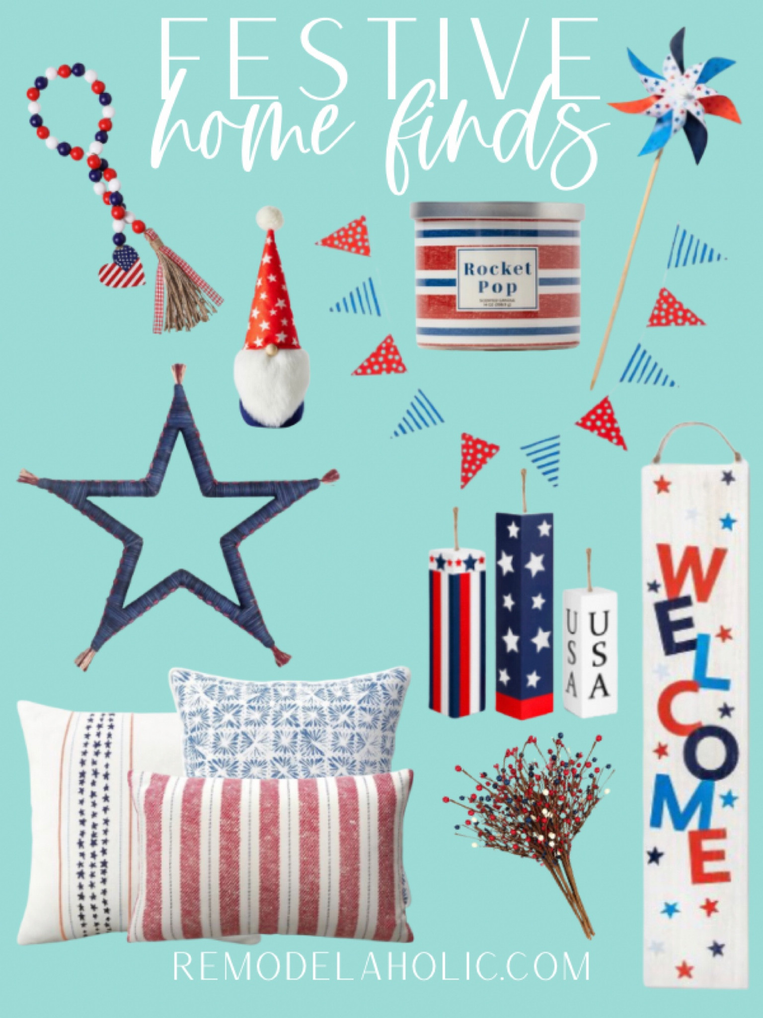 Fourth of July home decor! Let freedom ring in your home this Fourth of July with these finds that are both festive and tasteful!

Festive home, Fourth of July, home decor, seasonal home decor, holiday home, summer home, summer home decor



#LTKFind #LTKhome #LTKSeasonal
