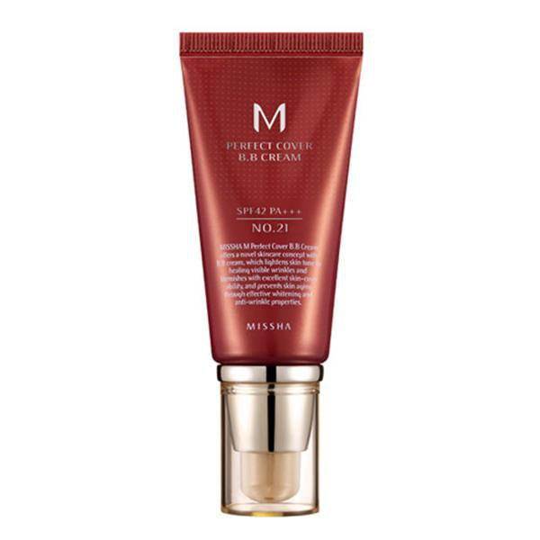 missha m perfect cover bb cream spf42 pa + + + 50ml | Shopee (BR)