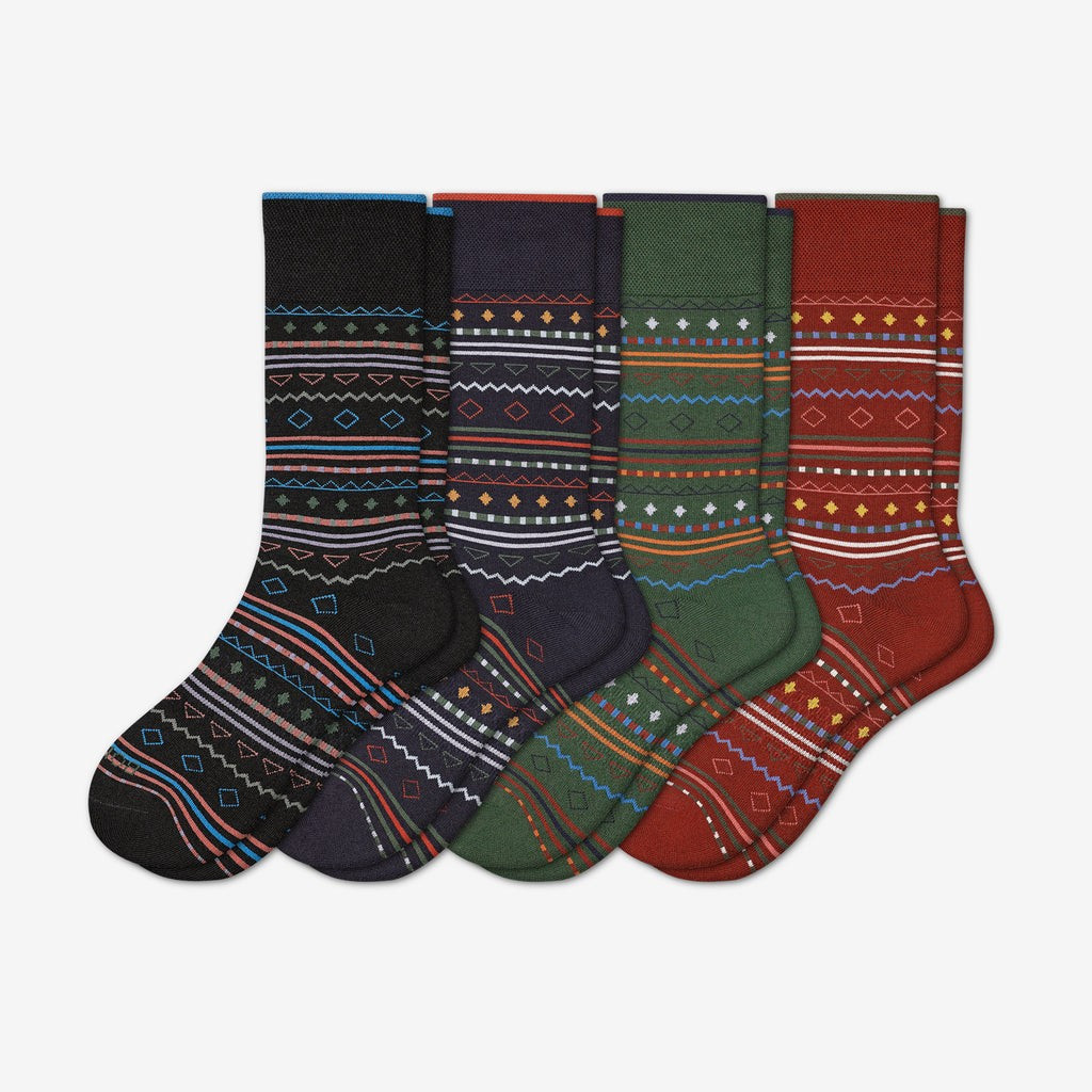 Men's Mixed Pattern Calf Sock 4-Pack | Bombas