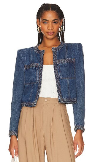 Veronica Beard Arrowe Jacket in Blue. - size 16 | Revolve Clothing (Global)
