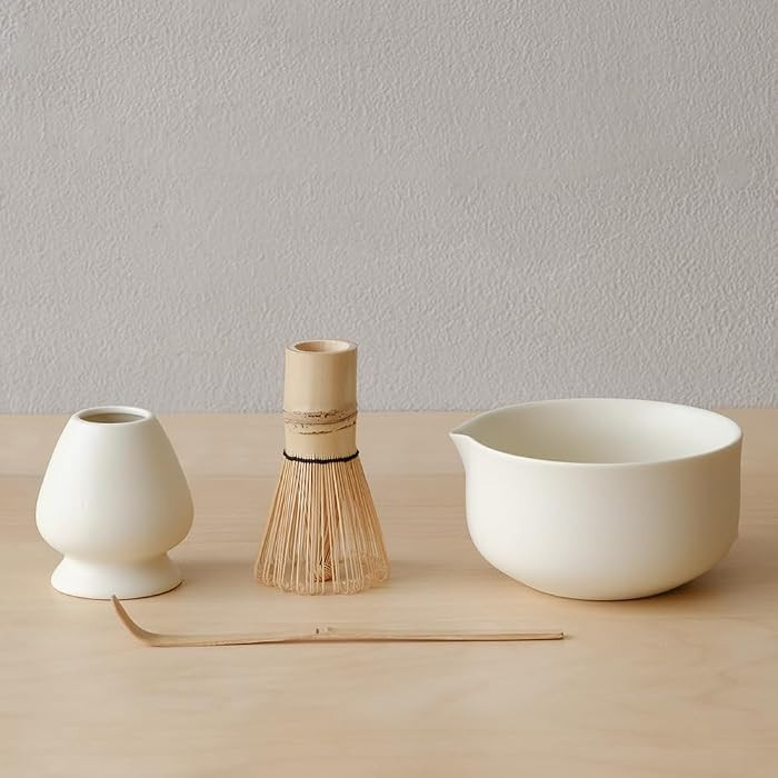 Matcha kit includes 14 oz bowl, 100-prong bamboo whisk, holder, and scoop.Low walls and wide bowl... | Amazon (US)