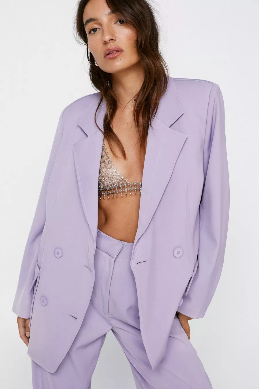 Petite Tailored Double Breasted Blazer | Nasty Gal (US)