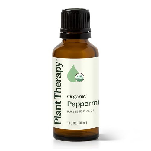 Plant Therapy Organic Peppermint Essential Oil 100% Pure, USDA Certified Organic, Undiluted, Natural Aromatherapy, for Diffusion, Skin, Hair, Therapeutic Grade 30 mL (1 oz) | Amazon (US)