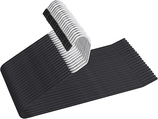 JS HANGER Non Slip Pants Hangers 20 Pack Open Ended Easy Slid Slacks Hangers, Durable Anti-Rust S... | Amazon (US)