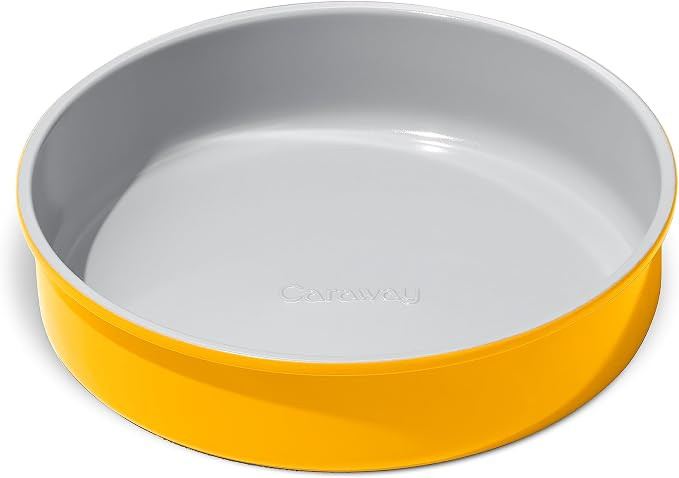 Caraway Non-Stick Ceramic 9” Circle Pan - Naturally Slick Ceramic Coating - Non-Toxic, PTFE & P... | Amazon (US)