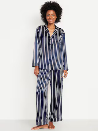 Printed Satin Pajama Pant Set for Women | Old Navy (US)