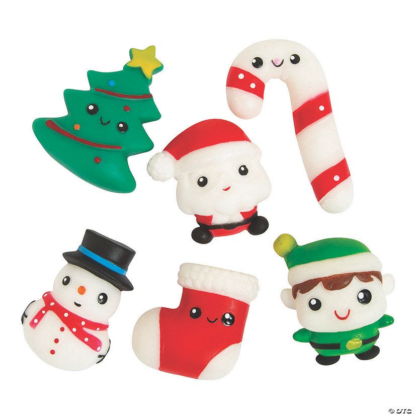 Christmas Character Mochi Squishies - 12 Pc. | Oriental Trading Company