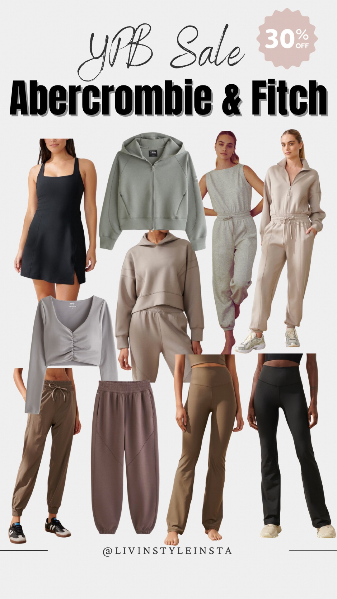 All Abercrombie YPB is 30% off for the YPB Sale!! Use code YPBAF for an additional 20% off your order!! Activewear, leggings, flare leggings, jumpsuit, active dress 

#LTKstyletip #LTKsalealert #LTKfitness