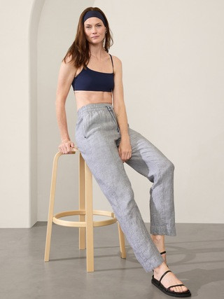 Retreat Linen High Rise Ankle Pant | Athleta