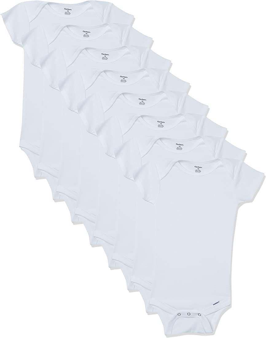 Gerber unisex-baby 8-pack Short Sleeve Onesies Bodysuits | Amazon (US)