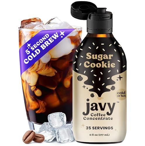 Javy Coffee Concentrate - Cold Brew Coffee, Perfect for Instant Iced Coffee, Cold Brewed Coffee and Hot Coffee, 35 Servings - Sugar Cookie | Amazon (US)