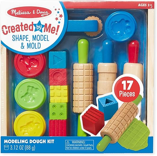 Melissa & Doug Shape, Model, and Mold Clay Activity Set - 4 Tubs of Modeling Dough and Tools | Amazon (US)