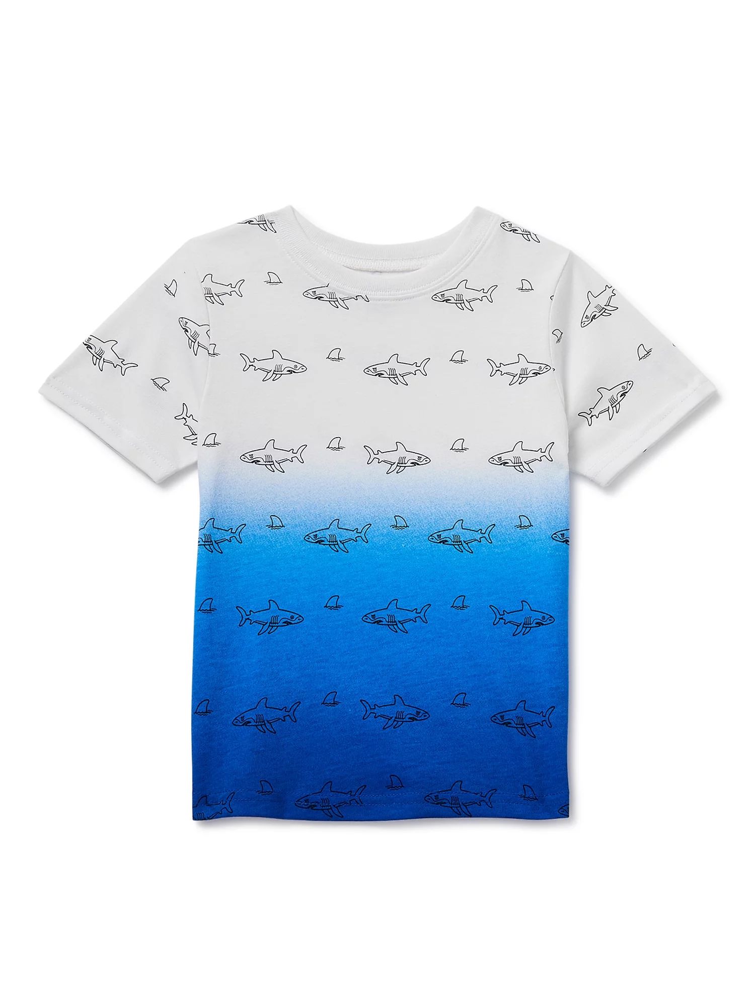 Garanimals Toddler Boy Shark Print Short-Sleeve Dip Dye T-Shirt (12M-5T) | Walmart (US)