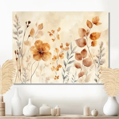 Earth Tone Dried Botanicals I - Orange Nature Framed Wall Art | Wayfair North America