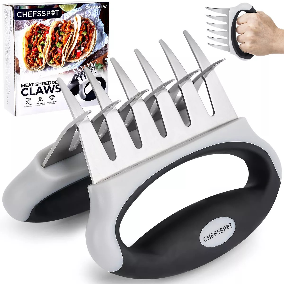 CHEFSPOT Stainless Steel Meat Shredder Claws with Ultra-Sharp Blades | Target
