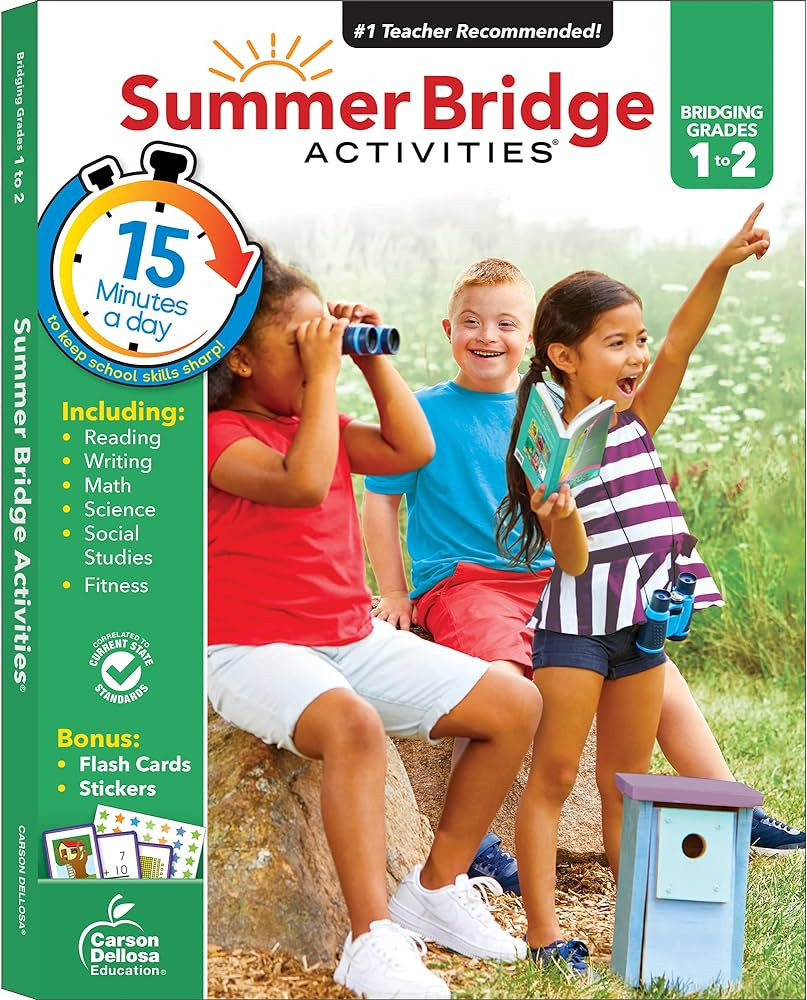 Summer Bridge Activities 1st to 2nd Grade Workbook, Activity Book With Math, Reading Comprehensio... | Amazon (US)