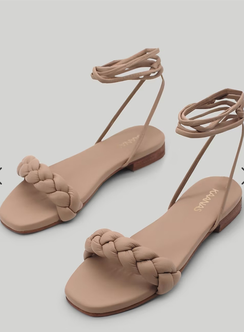 Wrap around sandals. If between sizes, size up. I’m an 8/8.5 and got the 9 and they fit perfectly  

#LTKFind #LTKshoecrush #LTKSeasonal