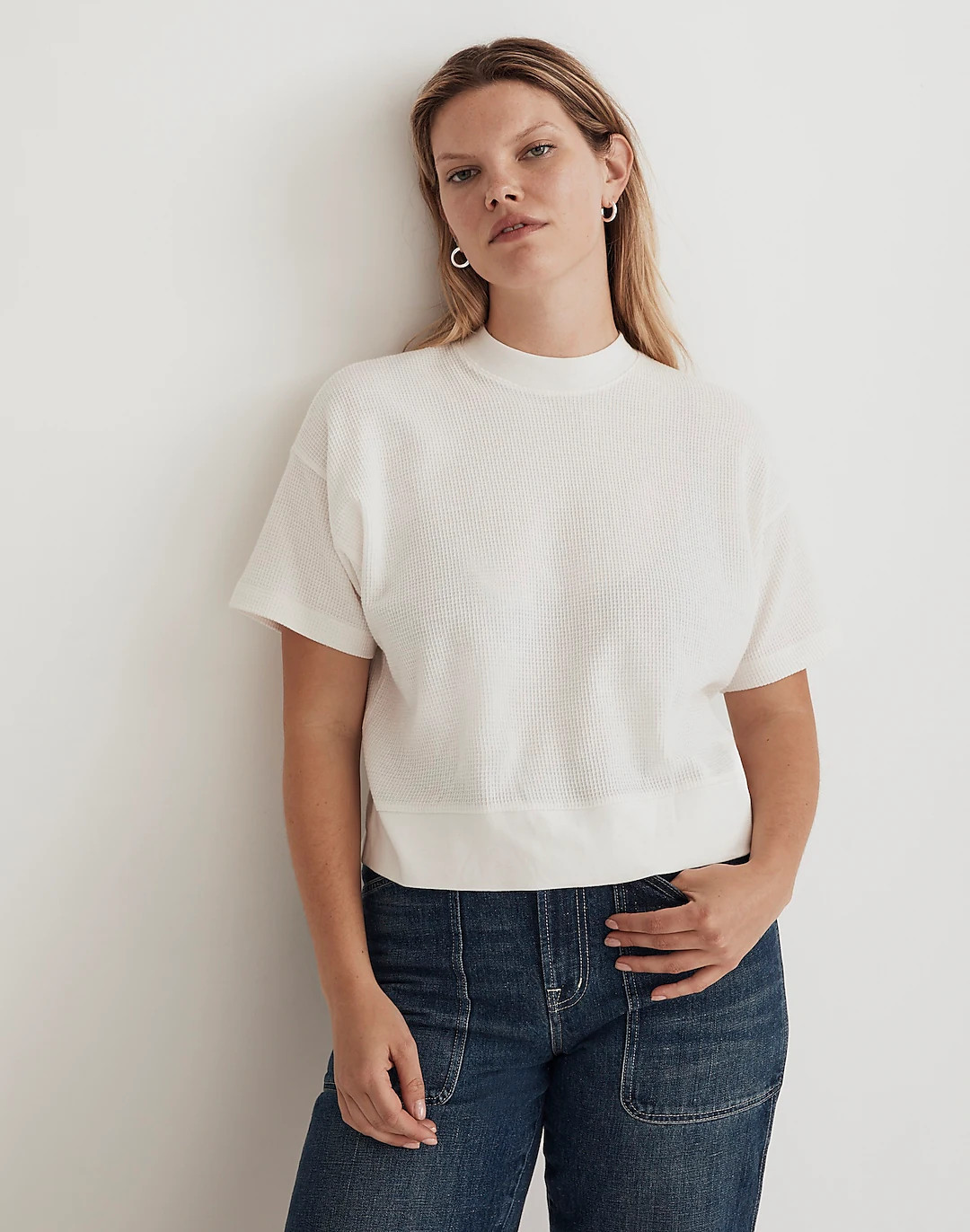 Waffle Mockneck Tee | Madewell