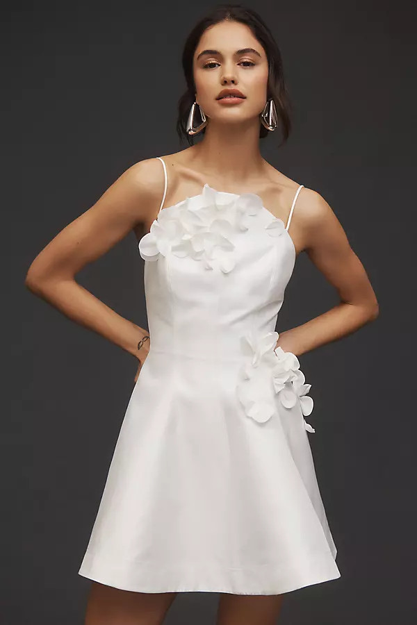 Acler Castleford 3D Floral Fit & Flare Mini Dress | Anthropologie (US)
