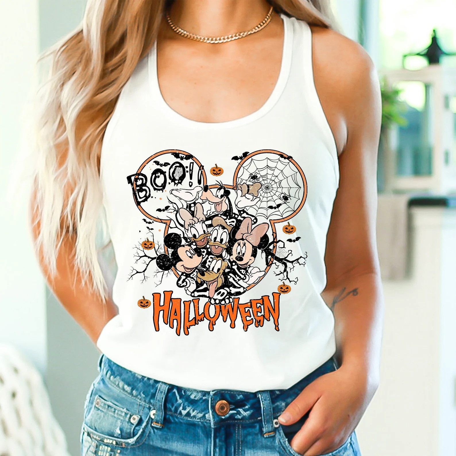 Vintage Disney Halloween Tank Top, Mickey And Friends Halloween Tank, Mickey's Not-So-Scary Hallo... | Etsy (US)