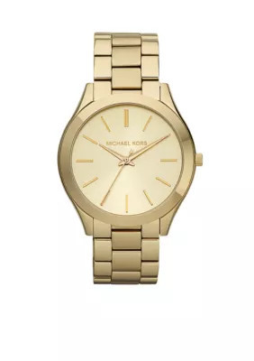 Michael Kors Women's round watch, Gold | Belk