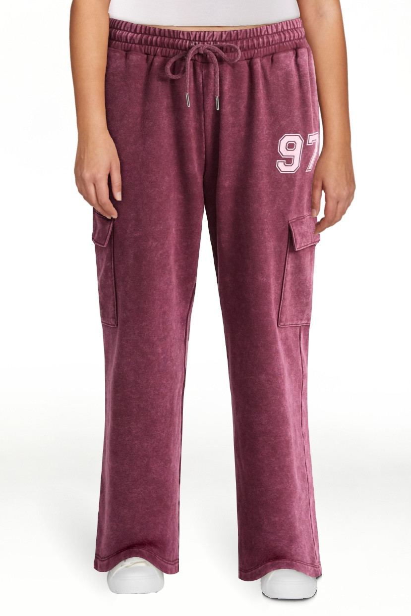 No Boundaries Mineral Wash Cargo Sweatpants, 29.5'' Inseam, Women's - Walmart.com | Walmart (US)