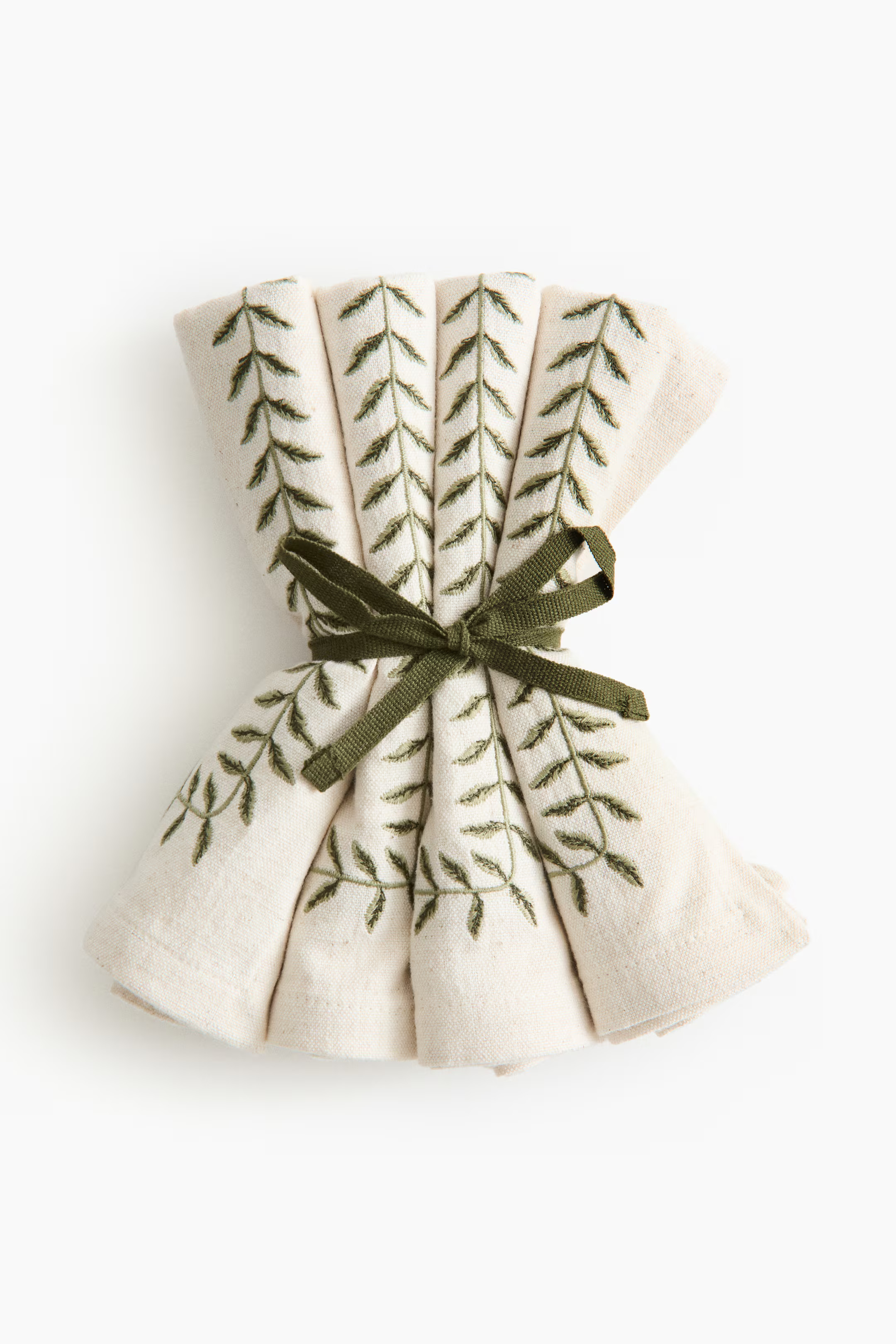 4-pack Embroidered Napkins | H&M (US + CA)