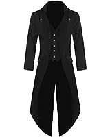 Mens Vintage Tailcoat Jacket Goth Long Steampunk Formal Gothic Victorian Frock Coat Costume for H... | Amazon (US)