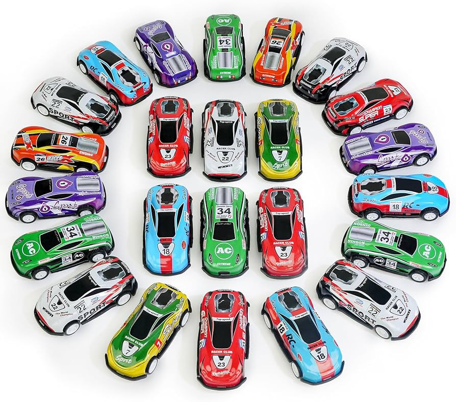 21 Pack Pull Back Toy Cars, Party Favors, Goodie Bag Stuffers, Race Vehicles Bulk, Pinata Fillers... | Amazon (US)