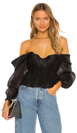 x REVOLVE Burna Blouse in Black | Revolve Clothing (Global)