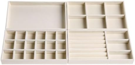 Velvet Jewelry Organizer for Drawer, Stackable Jewelry Storage Trays in Dresser, Small Drawer Ins... | Amazon (US)