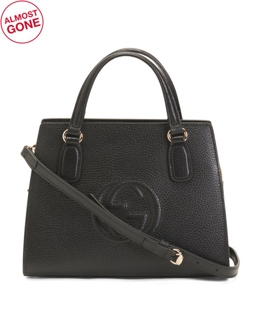 Made In Italy Leather Small Soho Tote Bag | TJ Maxx