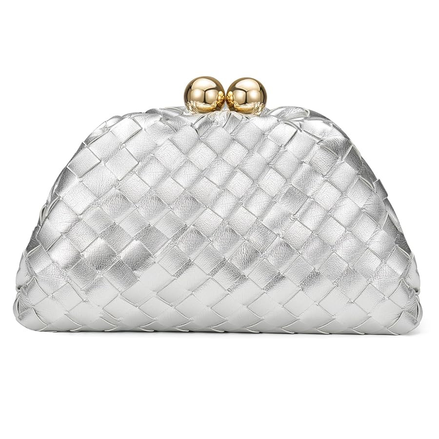 CHUNLI Dressy Woven Clutch Purses for Women Evening Wedding Formal Occasion,Dumpling Crossbody Sh... | Amazon (US)