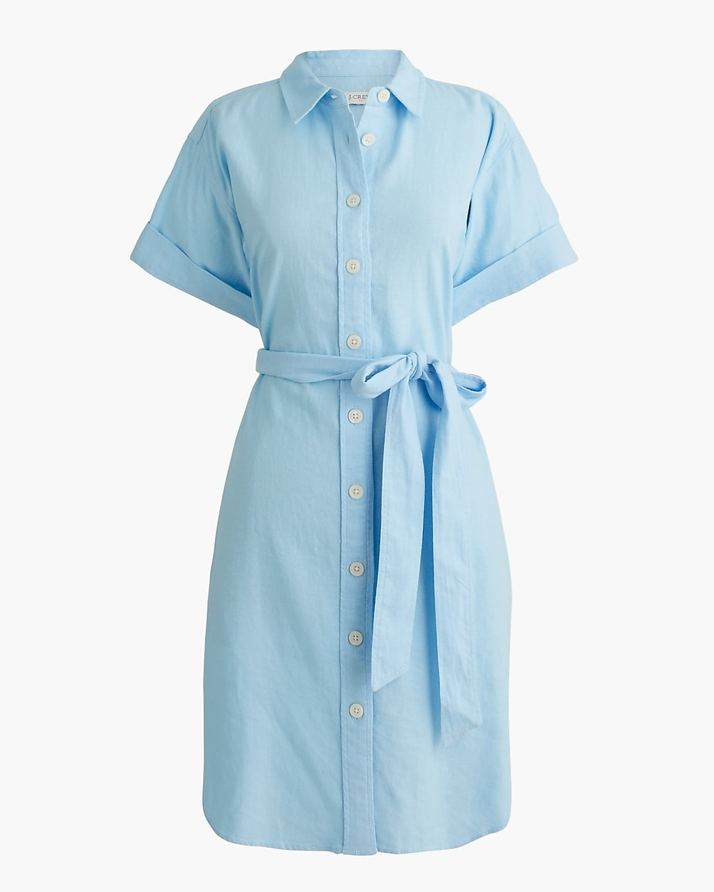 Linen-blend belted mini shirtdress | J.Crew Factory