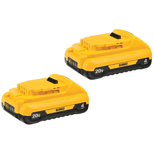 DEWALT 20-V 2-Pack Lithium-ion Battery (4 Ah) | Lowe's