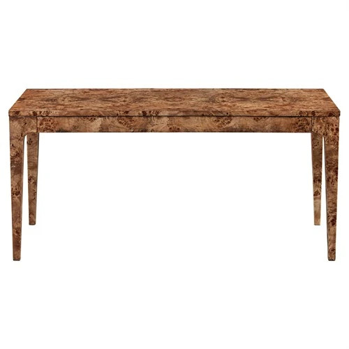 Marlo Modern Classic Dark Burl Dining Table - 72" | Kathy Kuo Home