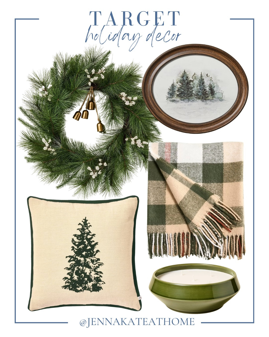 New holiday finds from Target include wall art, wreath, throw blanket, candle, and throw pillow.

Christmas decor, holiday decor, looks for less, seasonal

#LTKSeasonal #LTKHome #LTKSaleAlert