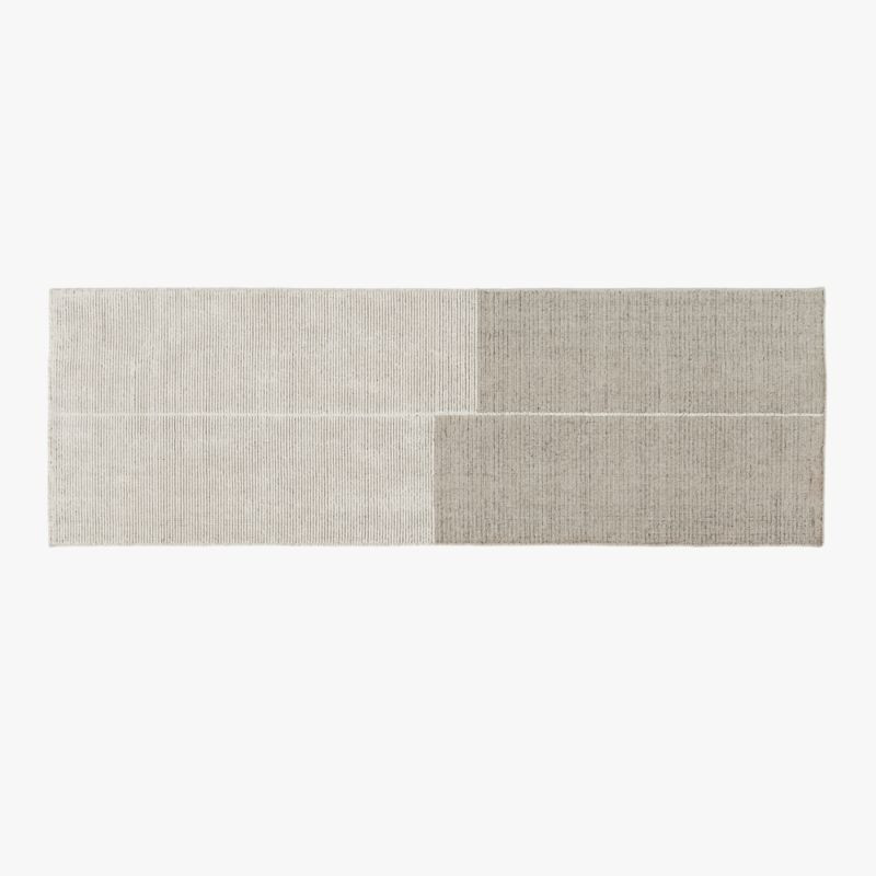 Bass Grey Handloomed Hallway Runner Rug 2.5'x8' + Reviews | CB2 | CB2